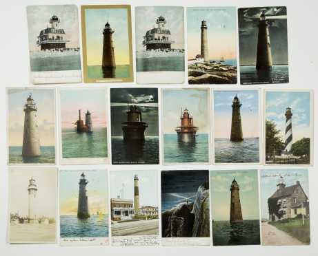 Lot of 16, Early 20th Century Light House Post Cards