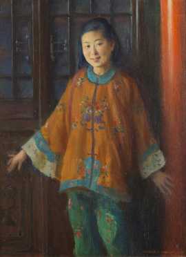 Charles Courtney Curran, portrait of Liang L-Ling