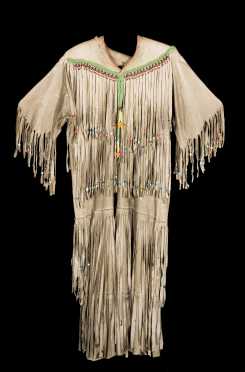 Leona Strong, Fox Native American Hide Dress