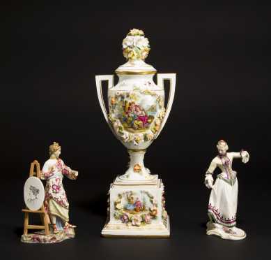Continental Porcelain Lot of Three Pieces