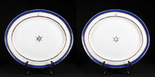 Pair of Chinese Export Platters