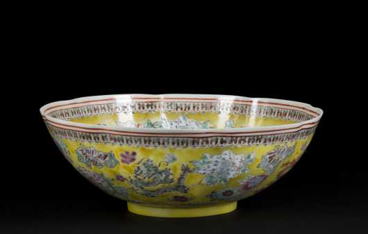 Chinese Export Yellow Glaze Bowl