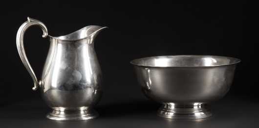 Sterling Silver Bowl and Pitcher