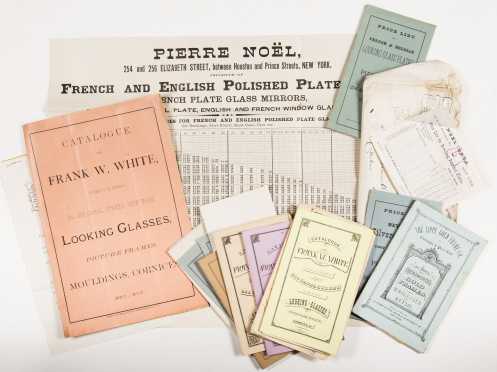 Catalogs for Mirror and Frames: Lot of late 1800s price lists