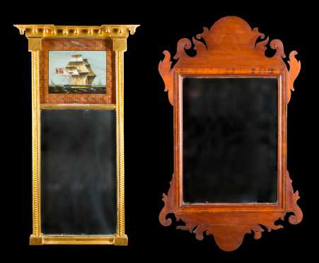 Two Antique Mirrors-American