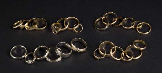 26 Yellow and White Gold Rings