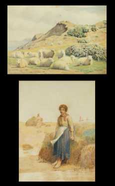 William Sydney Cooper, 1854-1927, British, plus one unsigned painting