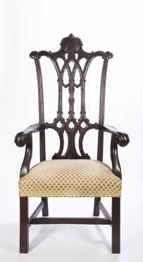 Ceremonial Chippendale Style Arm Chair