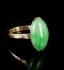 Jadeite and Yellow Gold Ring