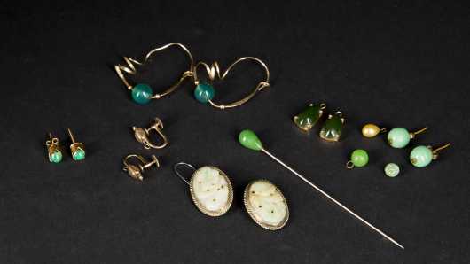 Jadeite and Nephrite Earrings