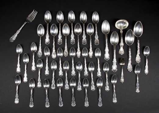 Large Lot of Fancy Sterling Silver Spoons