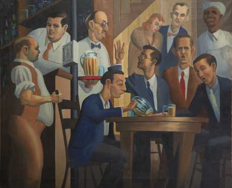 Oil on Canvas "Pub Scene"