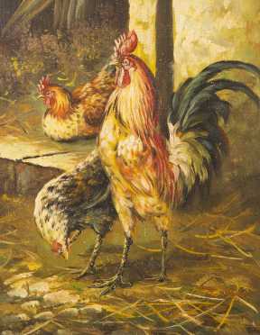 E. Huot, English, 20thC., Oil on Canvas