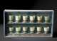 Jadeite cups, a boxed set of 12
