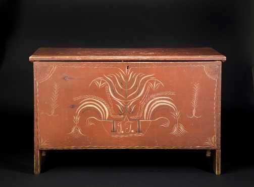 Rare NH Paint Decorated Blanket Chest