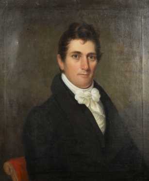 Portrait of Chester Harding, 1792- 1866, MA., oil on canvas 
