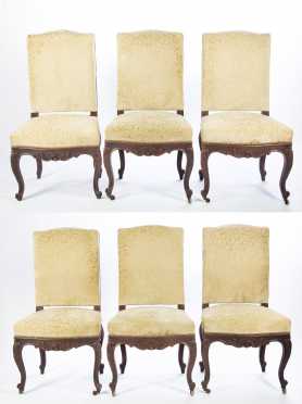 Six Louis XV Style Side Chairs