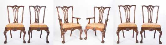 Mahogany Chippendale Style Dining Chairs