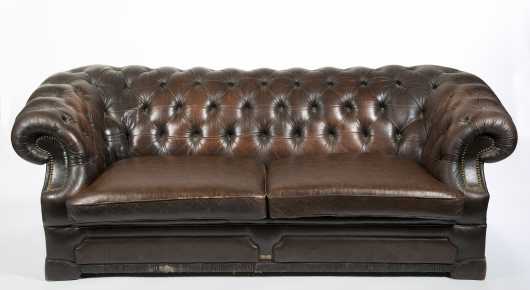 Chesterfield Style Leather Sofa