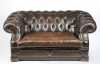 Chesterfield Style Leather Settee