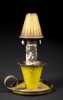 Rare Tole Decorated Chamber Lamp