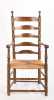 18thC. Ladderback Arm Chair