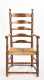 18thC. Ladderback Arm Chair