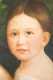 Primitive Painting of a Young Girl, oil on canvas painting of "Augusta Shaw Morton" (1826-1886) 