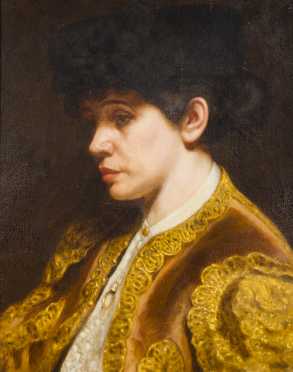 Marcus Waterman, oil on canvas painting of a "Spanish Toreador"
