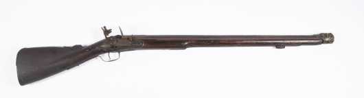 Continental Flintlock Musket, full stock with rams head carving