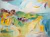 Alexander Minewski (1917-1979), NY, Michigan, Oil on Canvas Painting of "Monhegan Island"