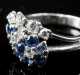 Ladies Diamond and Sapphire Ring