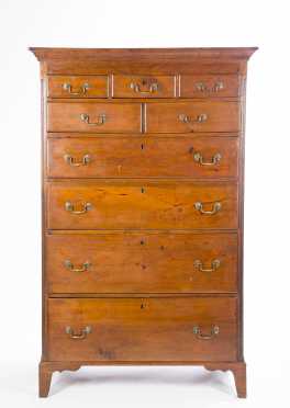 Walnut Chippendale Pennsylvania Tall Chest