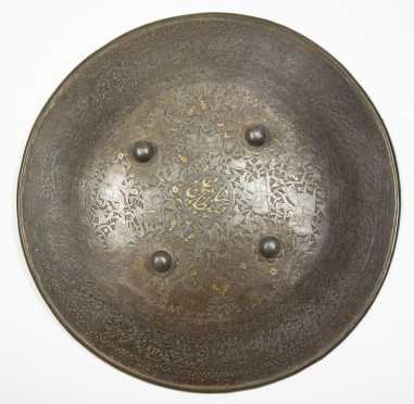 Middle Eastern Mixed Metal and Iron Shield