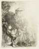 Rembrandt Van Rijn "Abraham Caressing Isaac" Etching