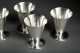 Set of Six Hammered Sterling Cordials
