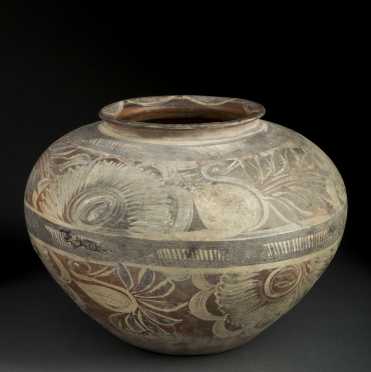 Floral Decorated Mexican Colonial OLLA