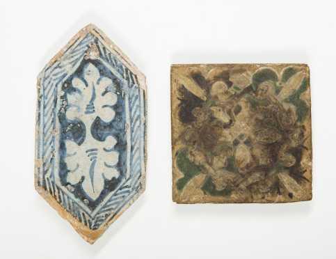 Two French Pottery Tiles