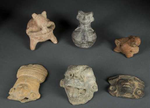 Lot of Six Pre-Columbian Fragments