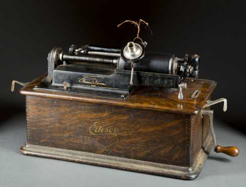 Edison Phonograph Cylinder Record Player