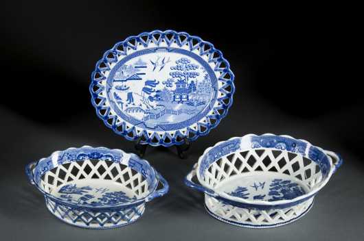 English Blue Willow Soft Paste Porcelain