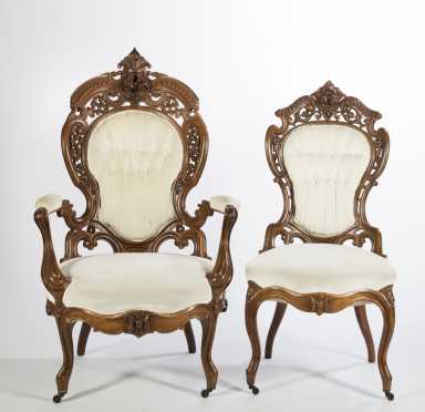 John Henry Belter Victorian Chairs