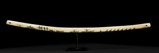 Inuit Pictographic Ivory Bow