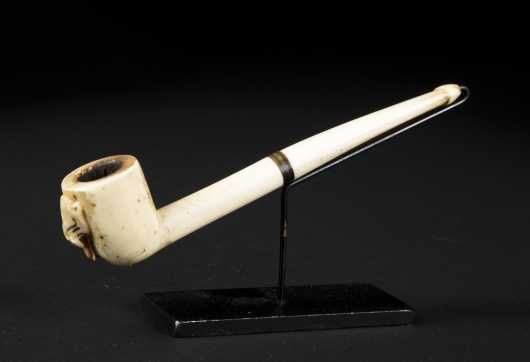Inuit Carved Pipe with Polar Bear