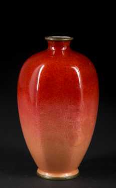 Japanese Hexagonal "Ginbari" Cloisonne' Vase