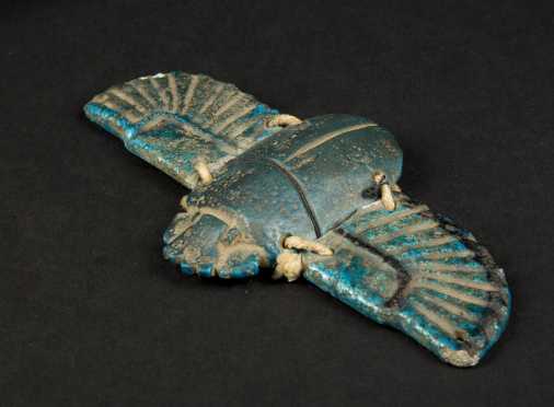 Egyptian Blue Faience Scarab