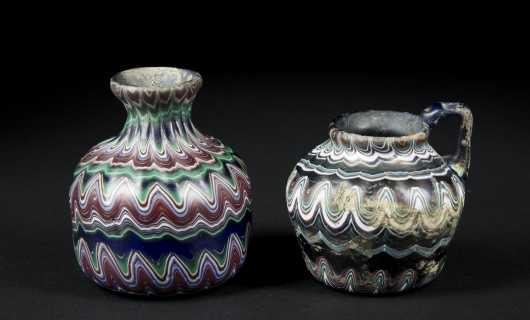 Two Persian Blown Glass Vases