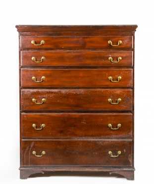 Chippendale Six Drawer Tall Chest