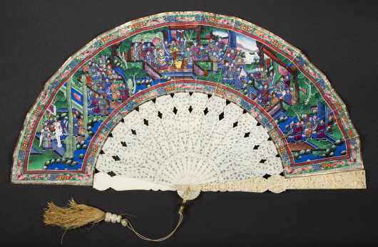Chinese Folding Ivory Fan