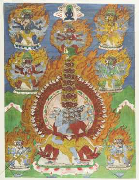 A Tibetan Heruka Thangka